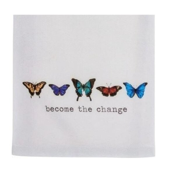 Tea Towel W/Cutting Board, Butterfly - Picture 3 of 3